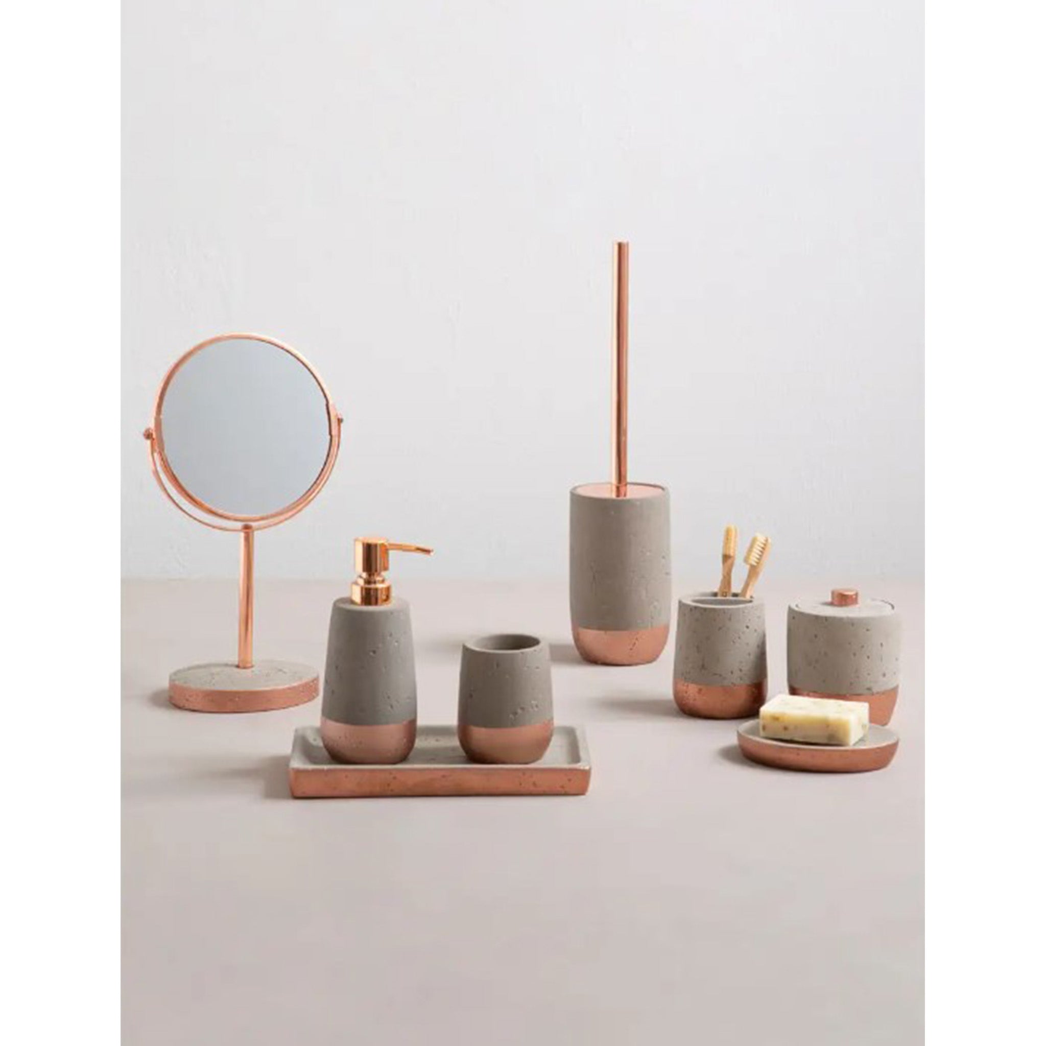 Concrete and Copper Bathroom Tray